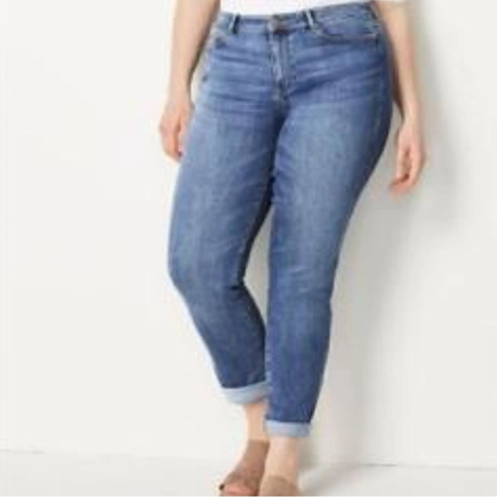 J. Jill Classic Blue Women's Jeans Mid Rise 100% cotton